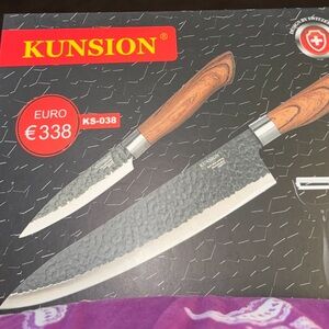 🎁🎁🎁🎄🎄🎄🎄Kunsion 6-Piece Knife Set with Wood Handles